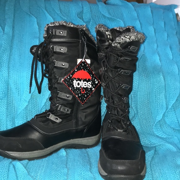 🥾 Totes Lace Up Winter Boots NWT FF02 - Picture 2 of 2
